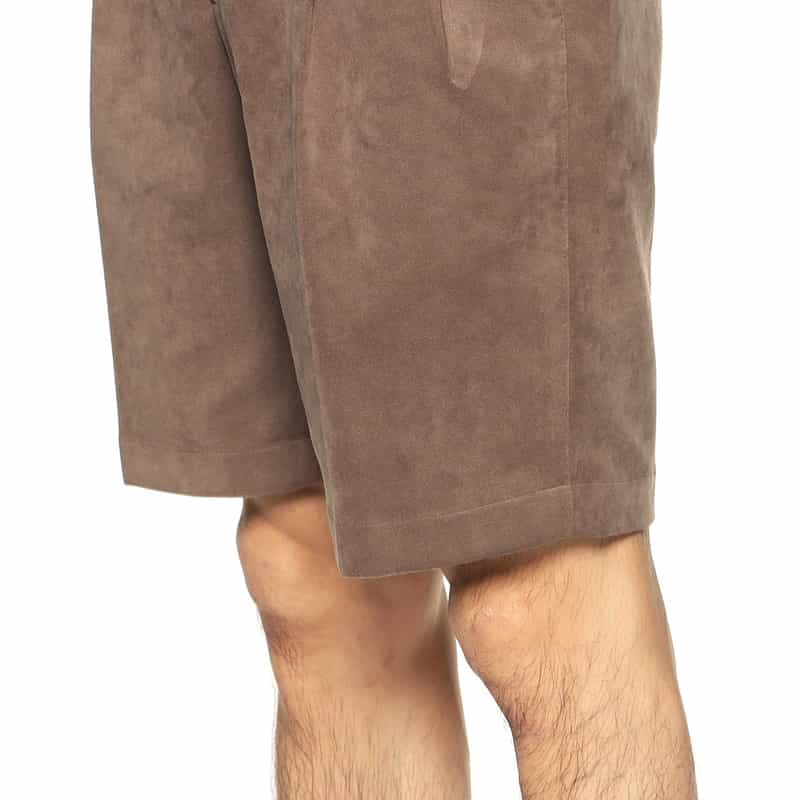 IGARASHI TROUSERS ウルトラスエードツータックショーツ BROWN