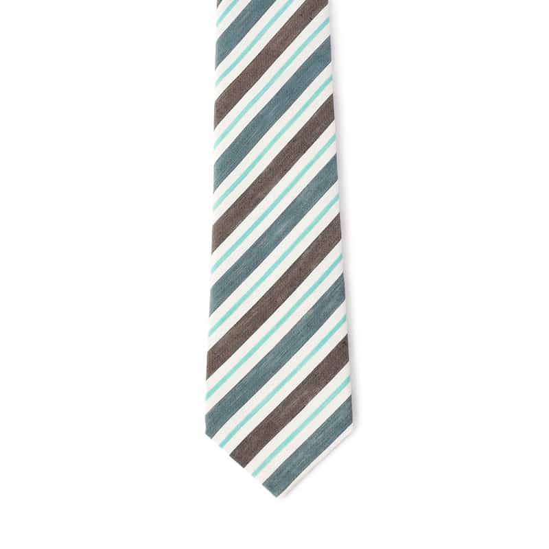 BARNEYS NEW YORK ストライプ柄タイ LIGHT GREEN