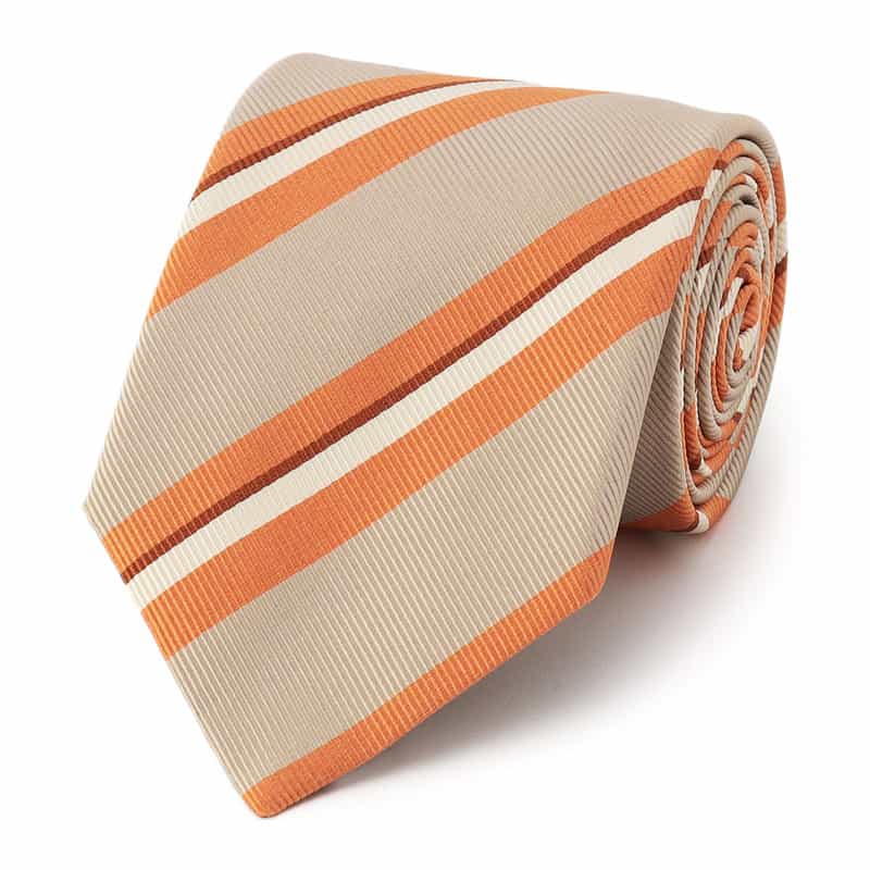 BARNEYS NEW YORK ストライプ柄タイ BEIGE