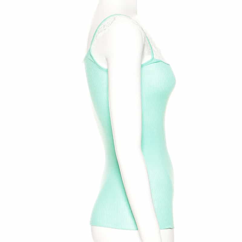 OSCALITO “RIB" キャミソール LIGHT GREEN