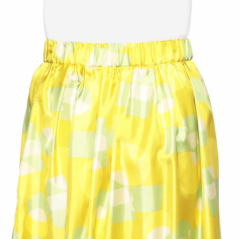 BARNEYS NEW YORK セットアップウォッシャブルジオメトリック柄プリントスカート YELLOW