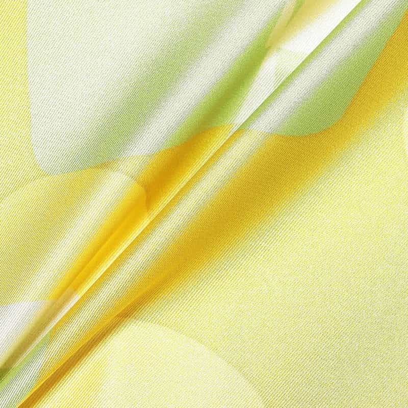 BARNEYS NEW YORK セットアップウォッシャブルジオメトリック柄プリントブラウス(ボウタイ付き) YELLOW