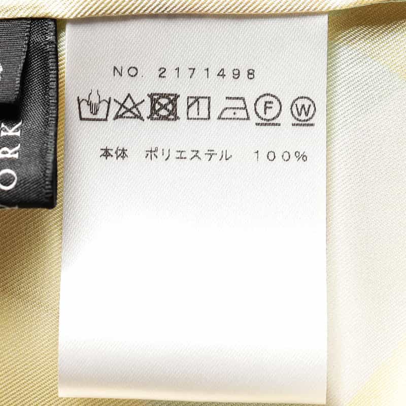 BARNEYS NEW YORK セットアップウォッシャブルジオメトリック柄プリントブラウス(ボウタイ付き) YELLOW