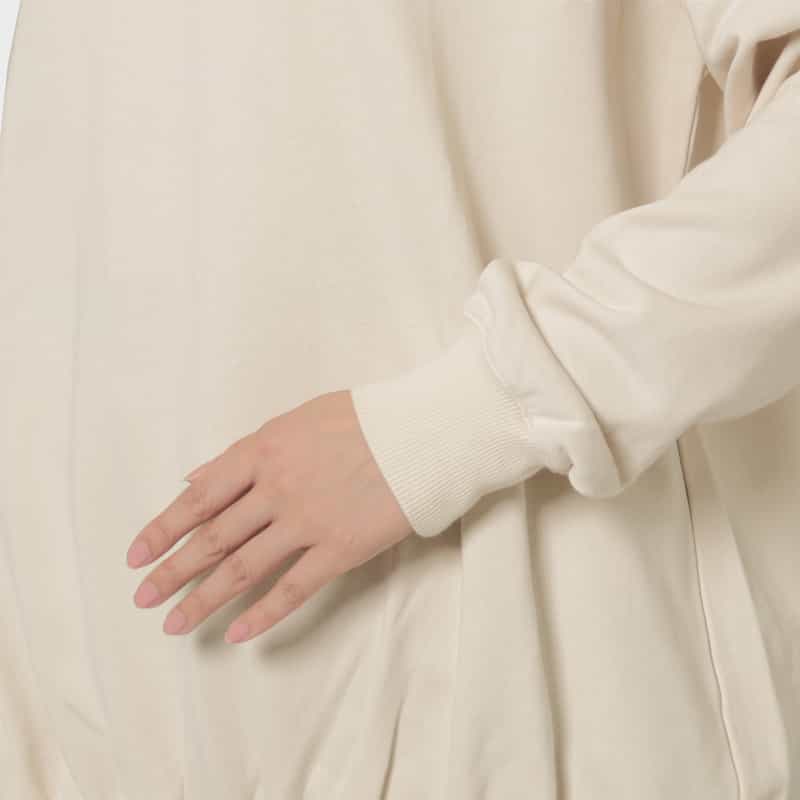 BARNEYS NEW YORK ウォッシャブル 裏毛素材ルーズシルエットプルオーバー BEIGE