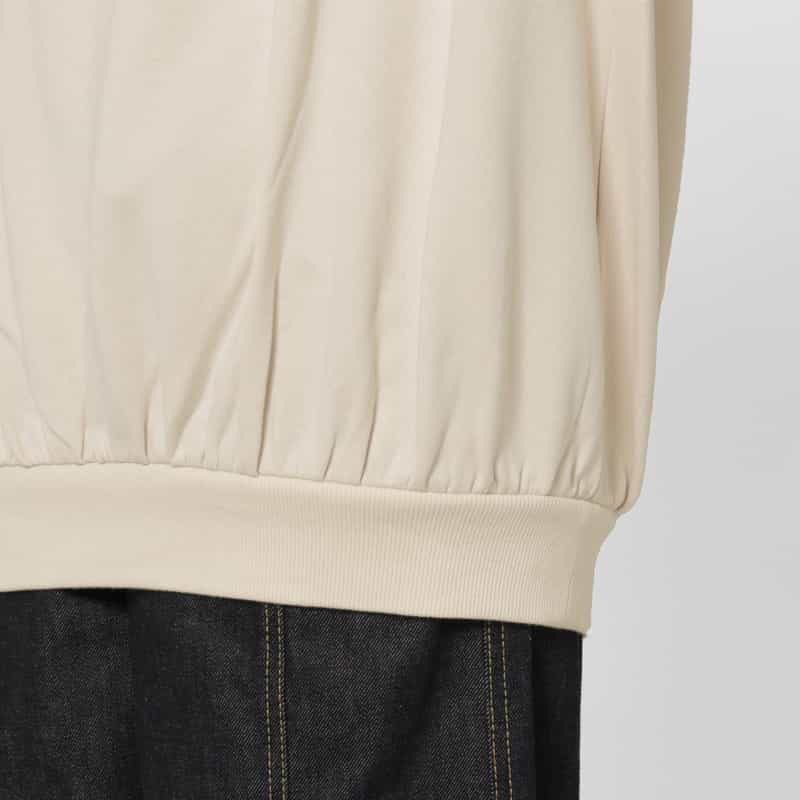 BARNEYS NEW YORK ウォッシャブル 裏毛素材ルーズシルエットプルオーバー BEIGE