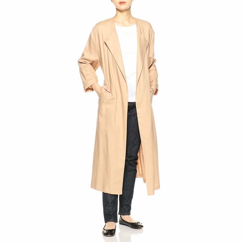 BARNEYS NEW YORK ベルテッドトッパーコート BEIGE