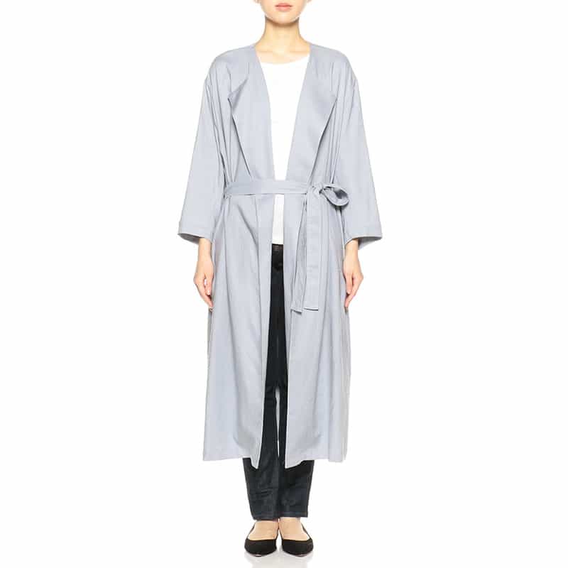 BARNEYS NEW YORK ベルテッドトッパーコート LIGHT BLUE