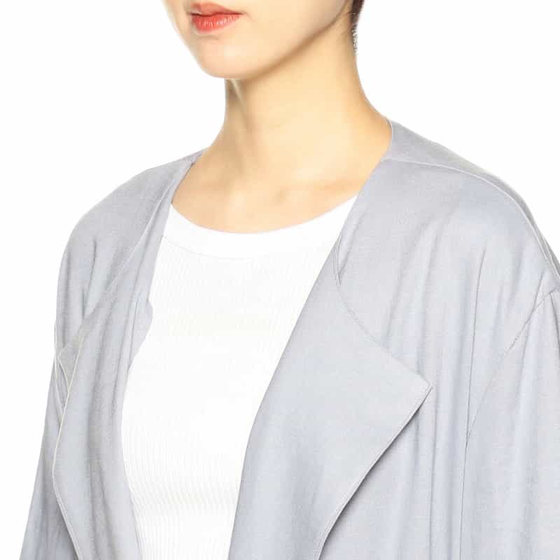 BARNEYS NEW YORK ベルテッドトッパーコート LIGHT BLUE