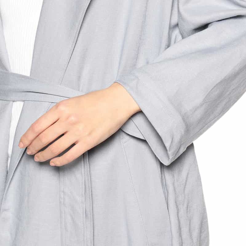 BARNEYS NEW YORK ベルテッドトッパーコート LIGHT BLUE