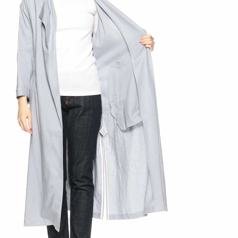 BARNEYS NEW YORK ベルテッドトッパーコート LIGHT BLUE