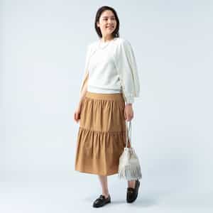 ウォッシャブルティアードスカート