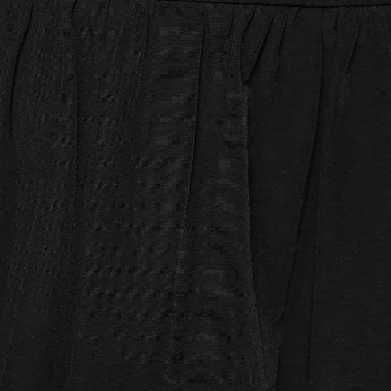 BARNEYS NEW YORK ウォッシャブルティアードスカート BLACK