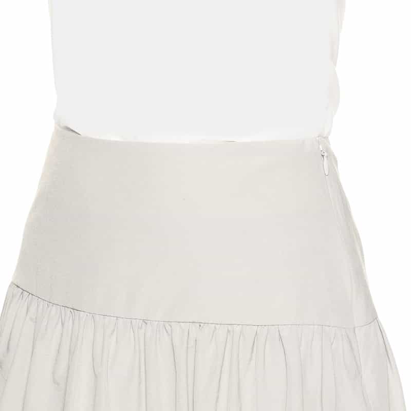 BARNEYS NEW YORK ウォッシャブルティアードスカート LIGHT GRAY