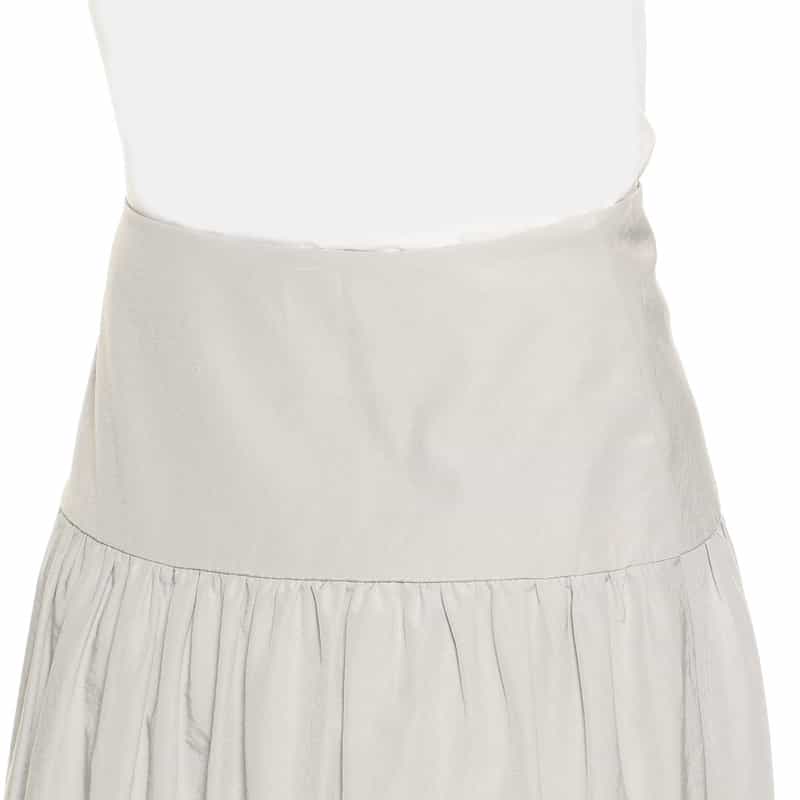 BARNEYS NEW YORK ウォッシャブルティアードスカート LIGHT GRAY