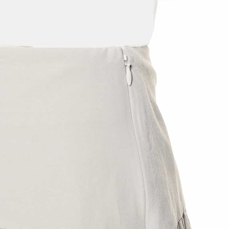 BARNEYS NEW YORK ウォッシャブルティアードスカート LIGHT GRAY