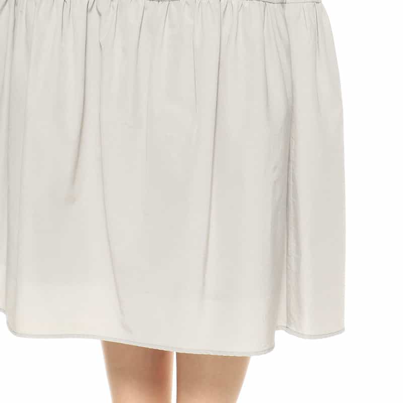 BARNEYS NEW YORK ウォッシャブルティアードスカート LIGHT GRAY