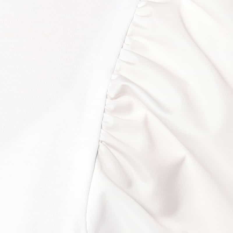 BARNEYS NEW YORK ウォッシャブルコンビネーションボリュームスリーブカットソー WHITE