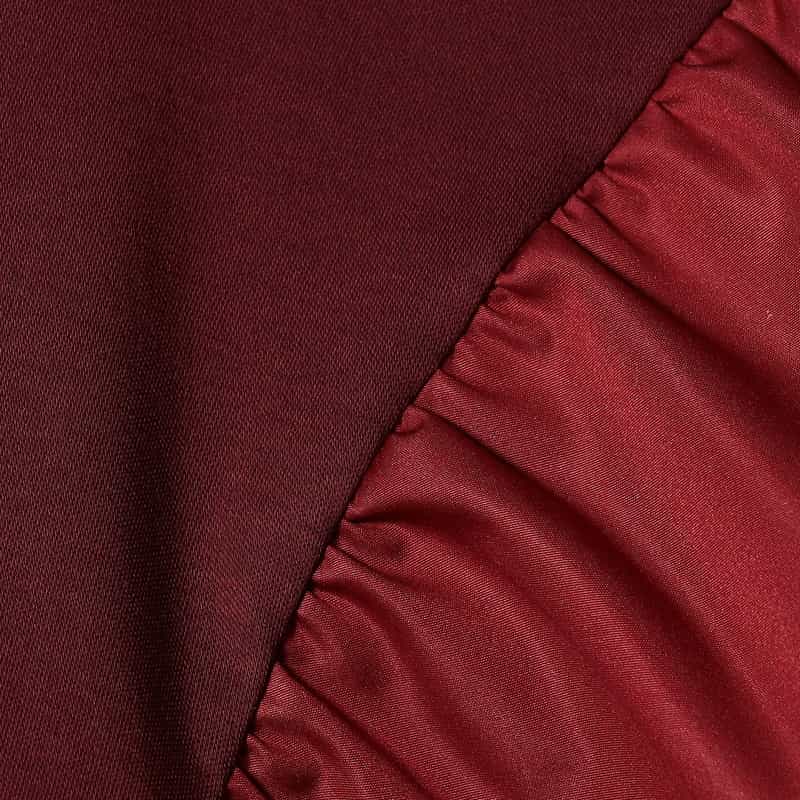 BARNEYS NEW YORK ウォッシャブルコンビネーションボリュームスリーブカットソー WINE