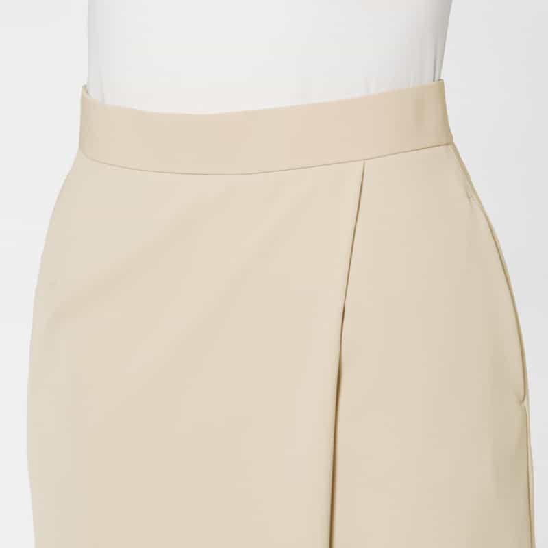 BARNEYS NEW YORK ダブルクロス素材Aラインスカート BEIGE