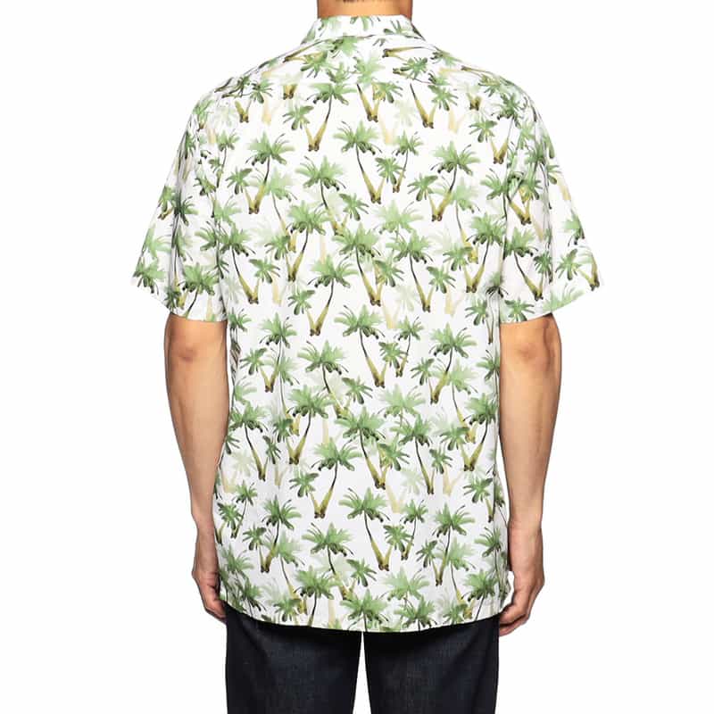 GUY ROVER プリントオープンカラーシャツ GREEN