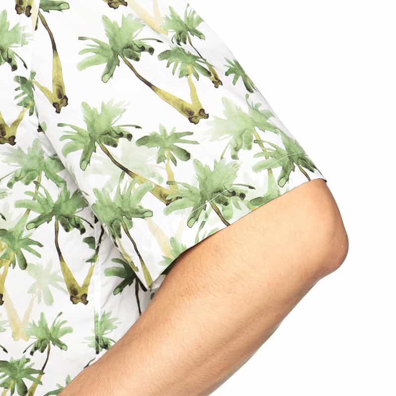 GUY ROVER プリントオープンカラーシャツ GREEN