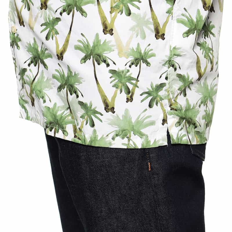 GUY ROVER プリントオープンカラーシャツ GREEN