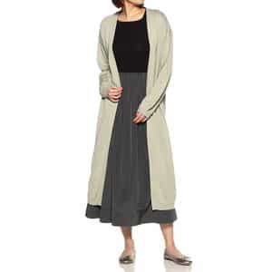 シルクコットンニットロングカーディガン