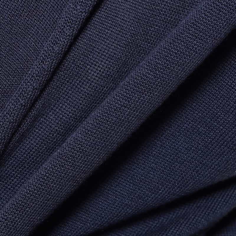 BARNEYS NEW YORK シルクコットンニットロングカーディガン NAVY