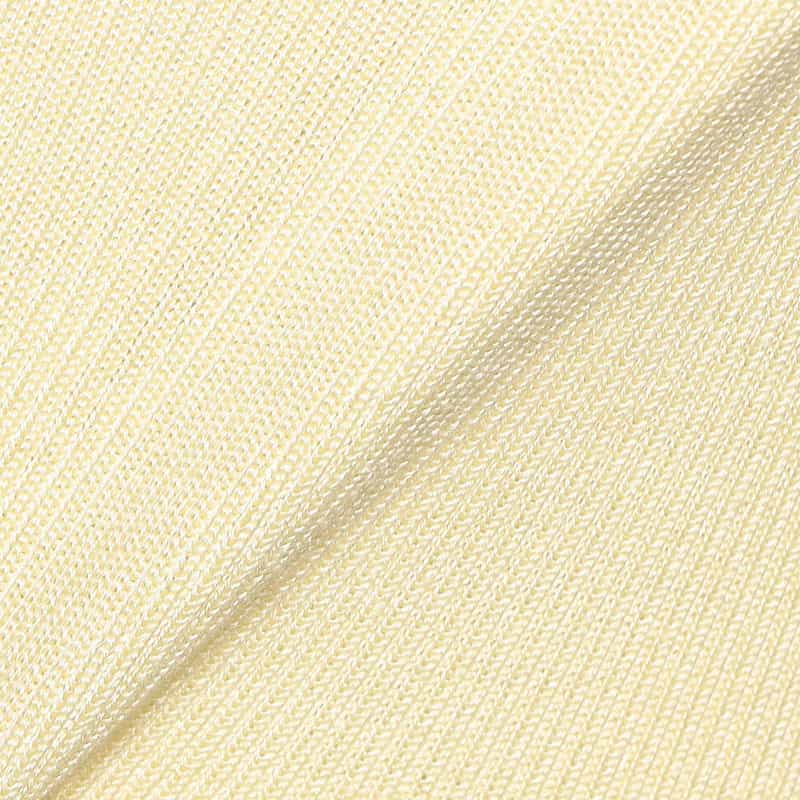 BARNEYS NEW YORK ウォッシャブルシルクリブノースリーブニットプルオーバー LIGHT YELLOW