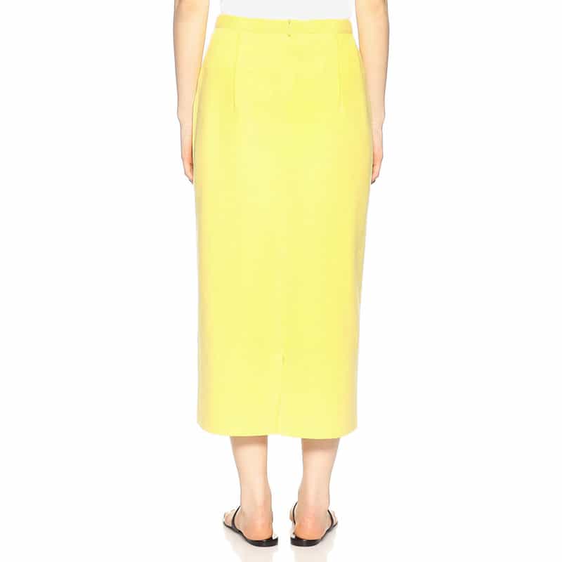 BARNEYS NEW YORK ウォッシャブルコットンニットタイトスカート YELLOW