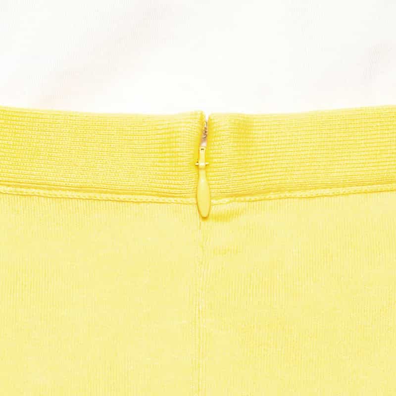 BARNEYS NEW YORK ウォッシャブルコットンニットタイトスカート YELLOW