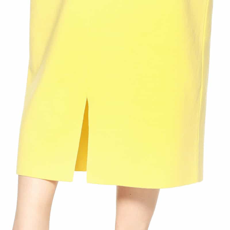 BARNEYS NEW YORK ウォッシャブルコットンニットタイトスカート YELLOW