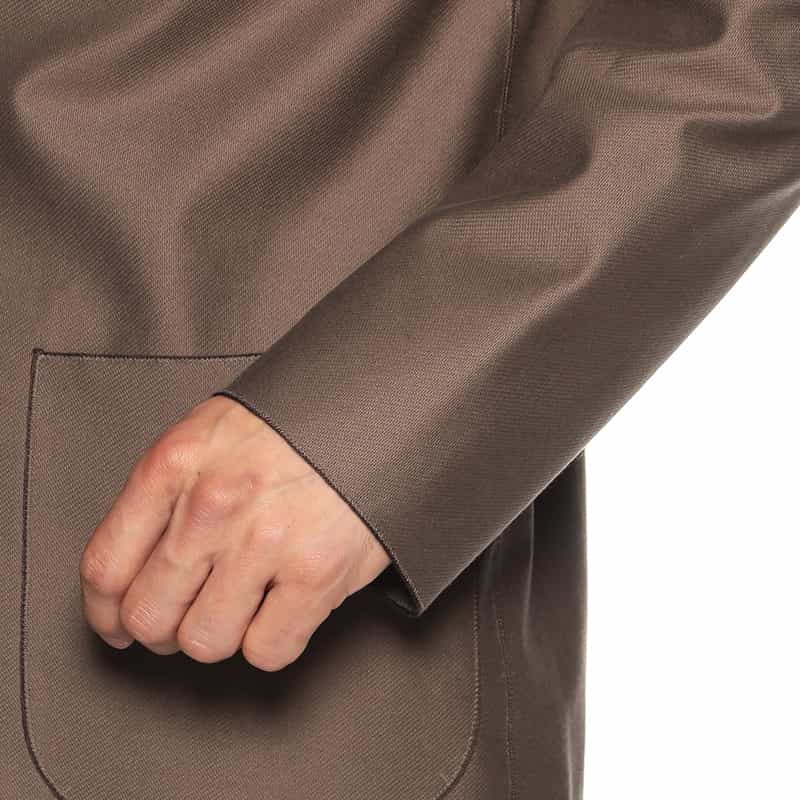 BARNEYS NEW YORK ノーカラージャケット BROWN