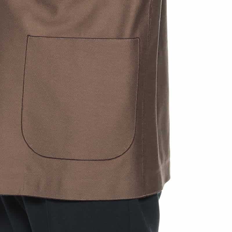 BARNEYS NEW YORK ノーカラージャケット BROWN