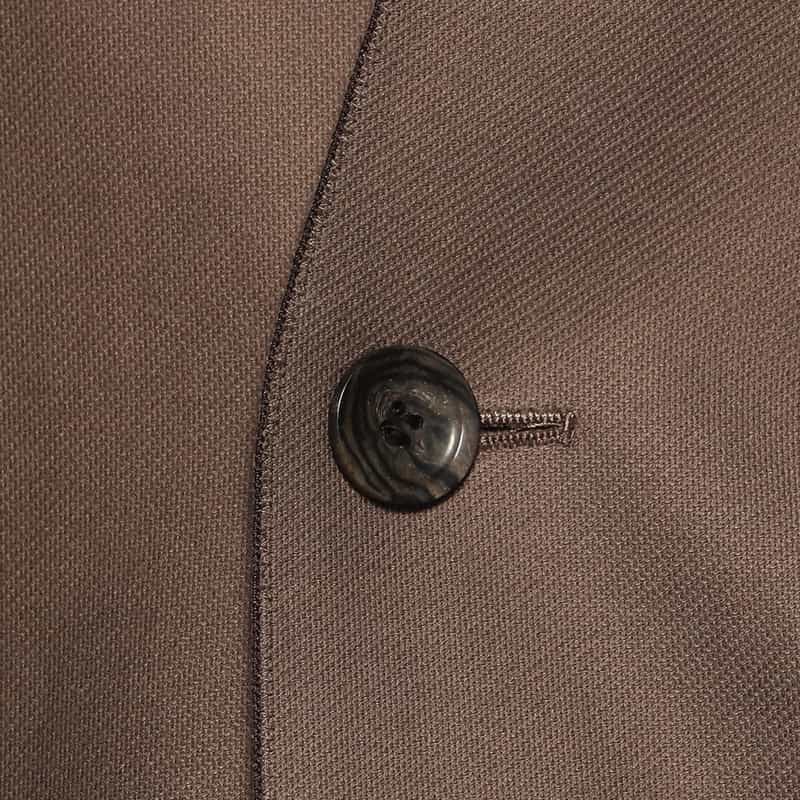 BARNEYS NEW YORK ノーカラージャケット BROWN