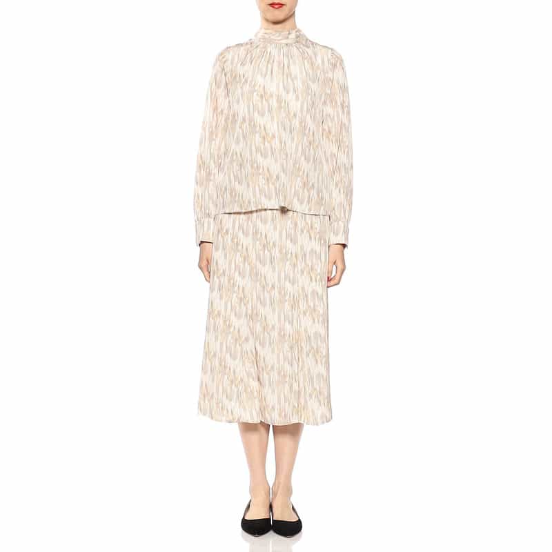 BARNEYS NEW YORK セットアップウォッシャブルプリントスカート LT BEIGE