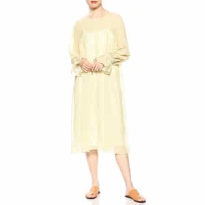 ウォッシャブルドット×ジオメトリックプリントAラインドレス （インナードレス付き）