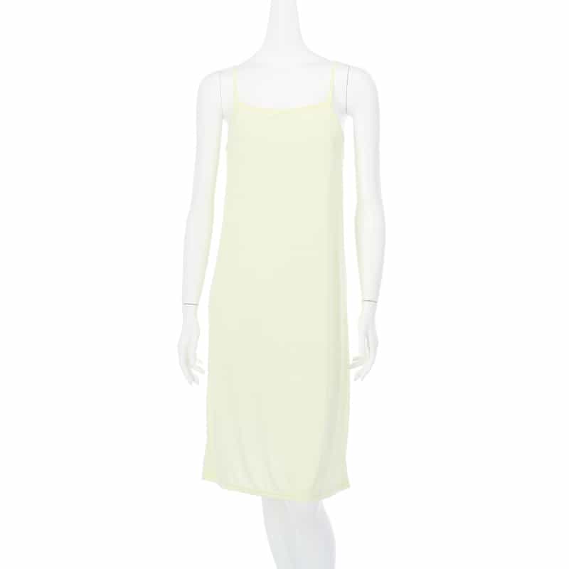 BARNEYS NEW YORK ウォッシャブルドット×ジオメトリックプリントAラインドレス （インナードレス付き） YELLOW