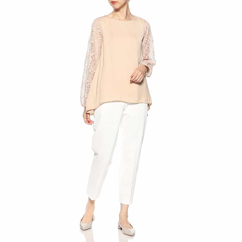 BARNEYS NEW YORK セットアップウォッシャブルコンビネーションブラウス LIGHT PINK