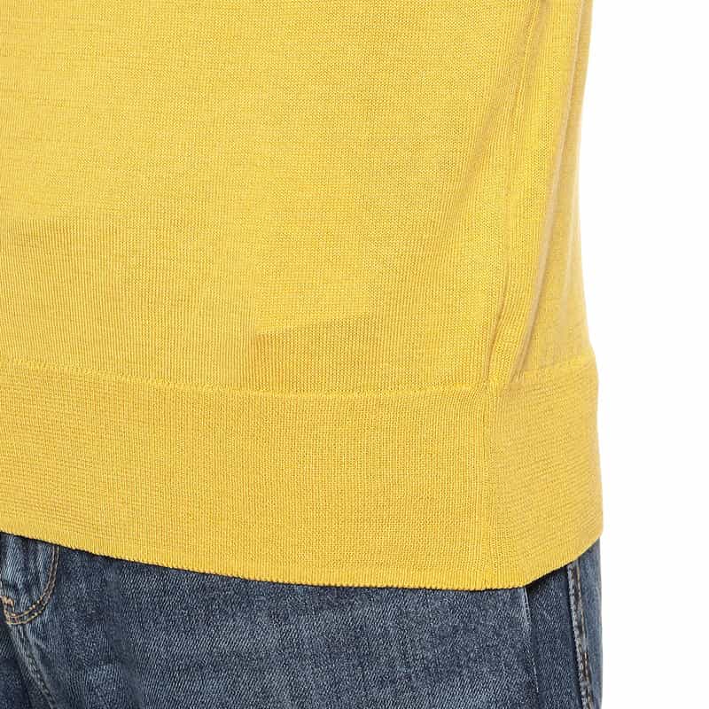 BARNEYS NEW YORK シーアイランドコットン×シルク モックネックニットプルオーバー YELLOW