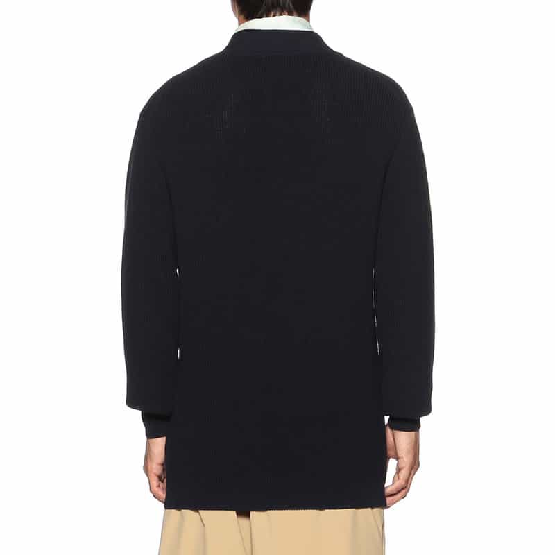 BARNEYS NEW YORK アイスコットンVネックカーディガン NAVY