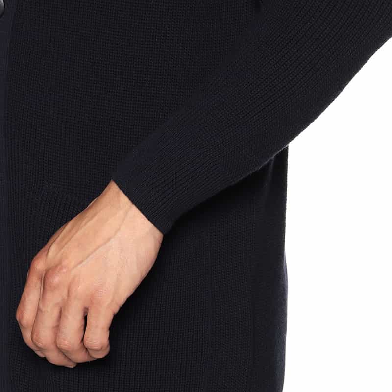 BARNEYS NEW YORK アイスコットンVネックカーディガン NAVY