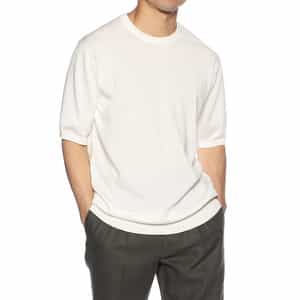 海島綿ハーフスリーブニットソー