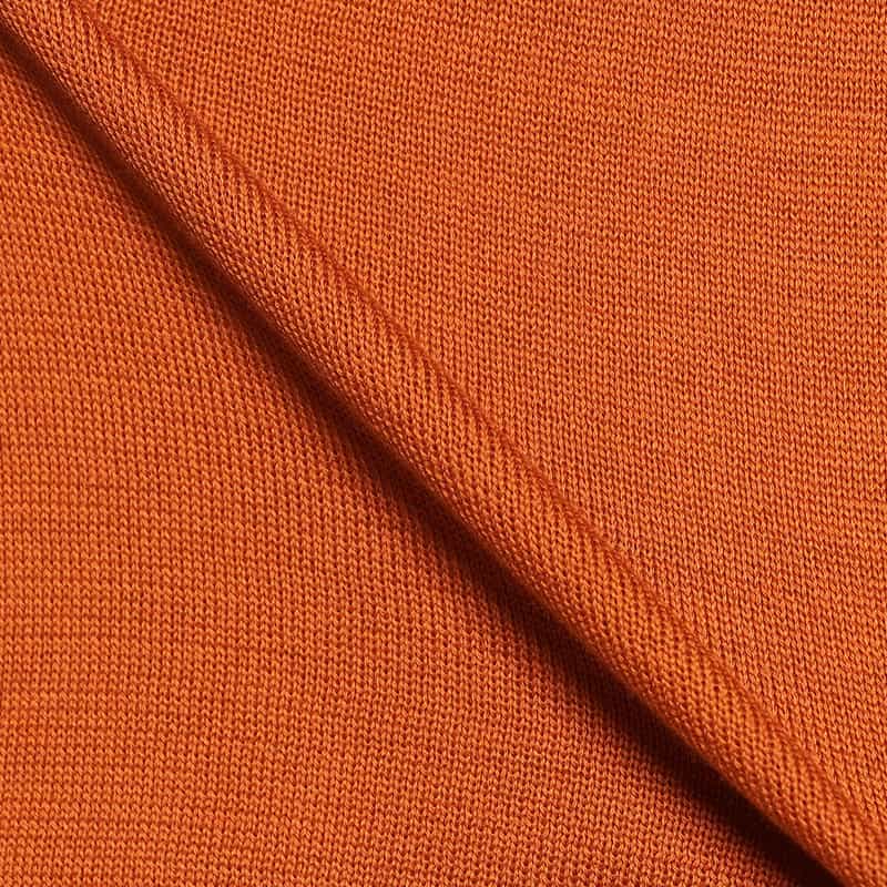 BARNEYS NEW YORK 海島綿ハーフスリーブニットソー ORANGE