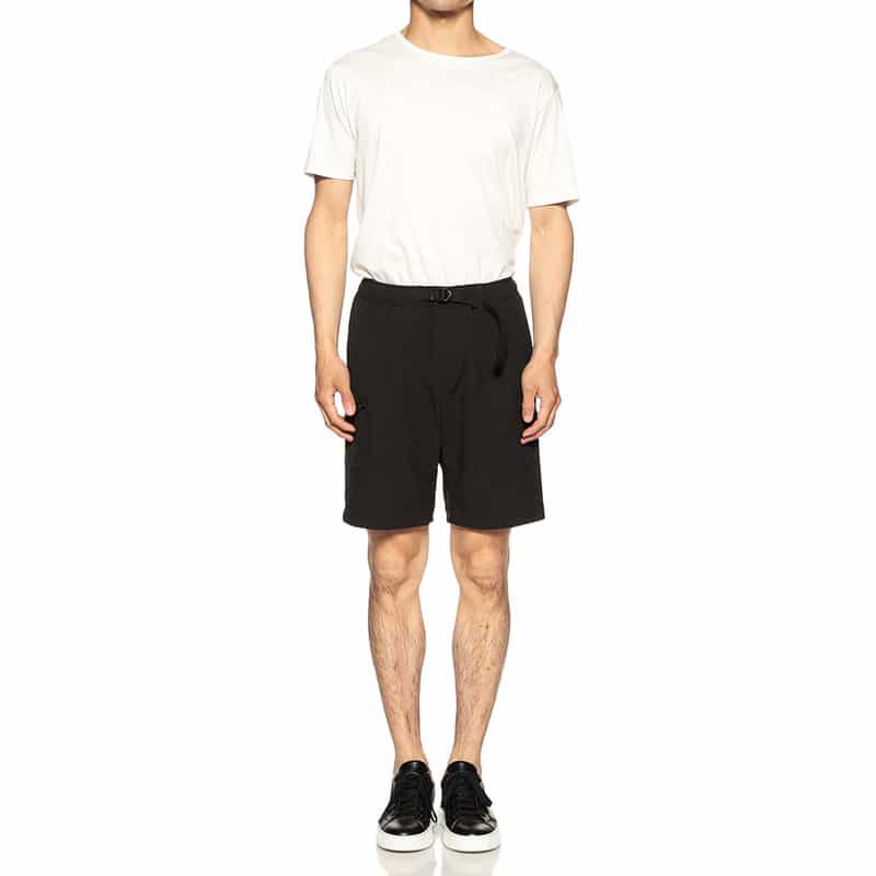 BARNEYS NEW YORK セットアップナイロンストレッチショーツ BLACK