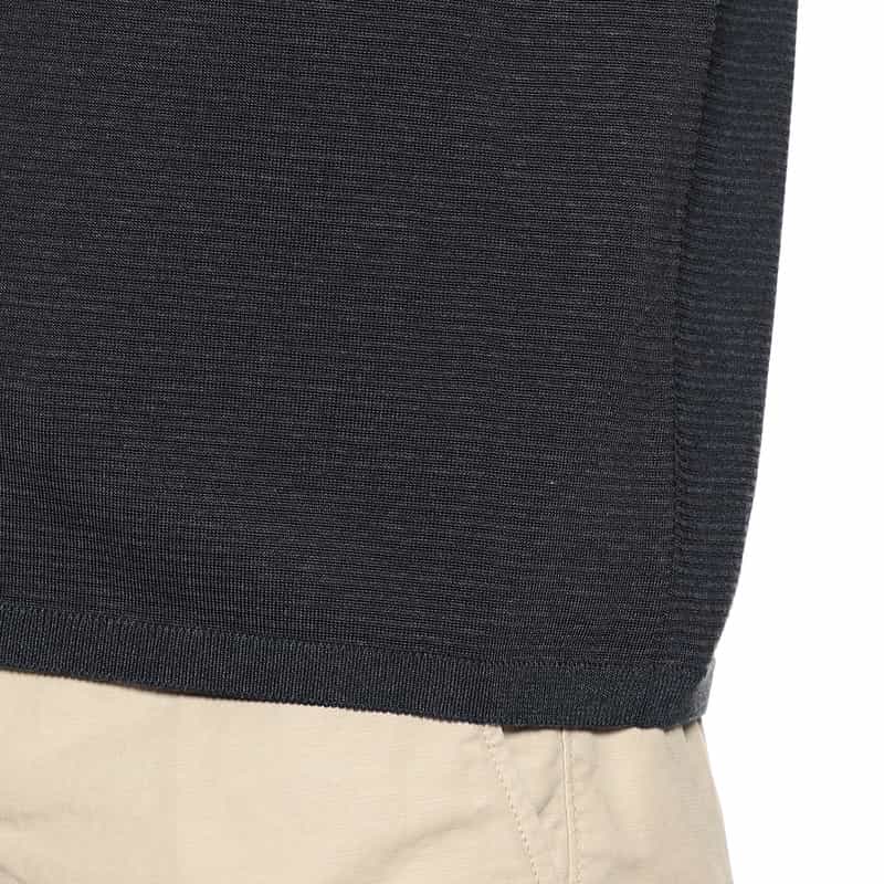 BARNEYS NEW YORK マイクロボーダーニットソー NAVY