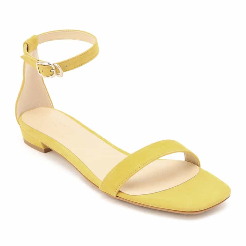 BARNEYS NEW YORK アンクルストラップフラットトングサンダル YELLOW