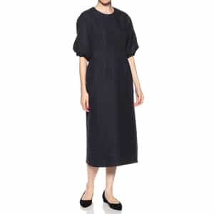 ミックスツィードバルーンスリーブドレス