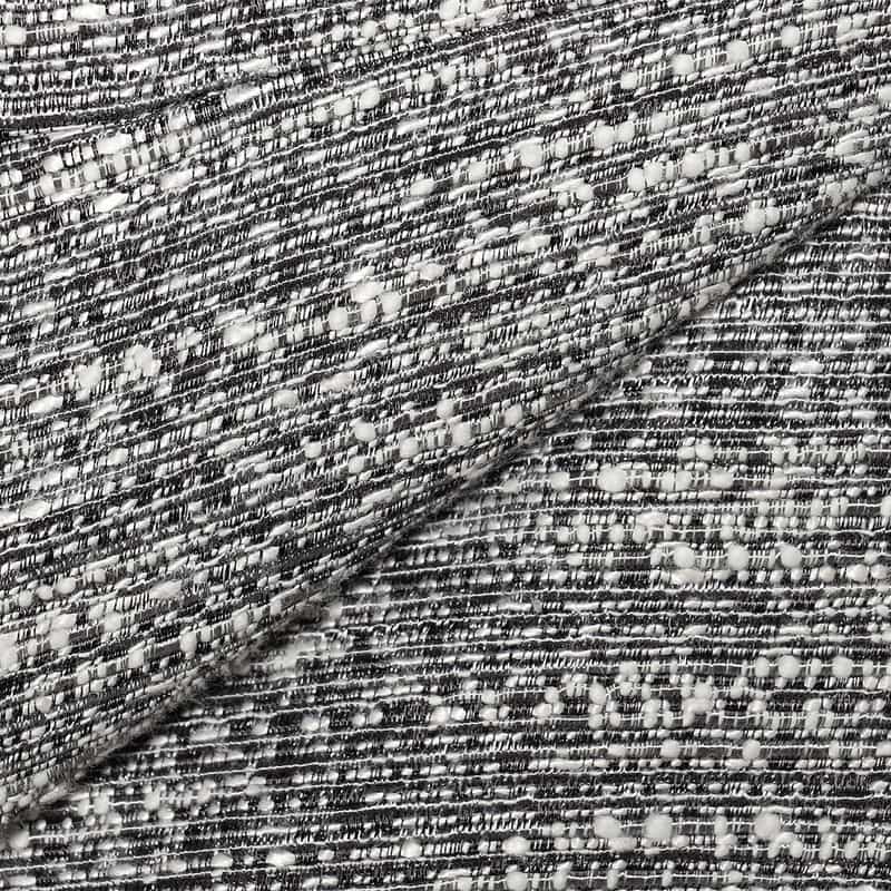 BARNEYS NEW YORK ミックスツィードバルーンスリーブドレス BLACK