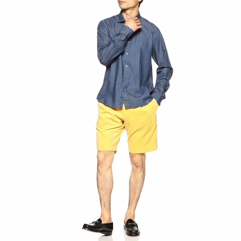 BARNEYS NEW YORK デニムシャツ NAVY